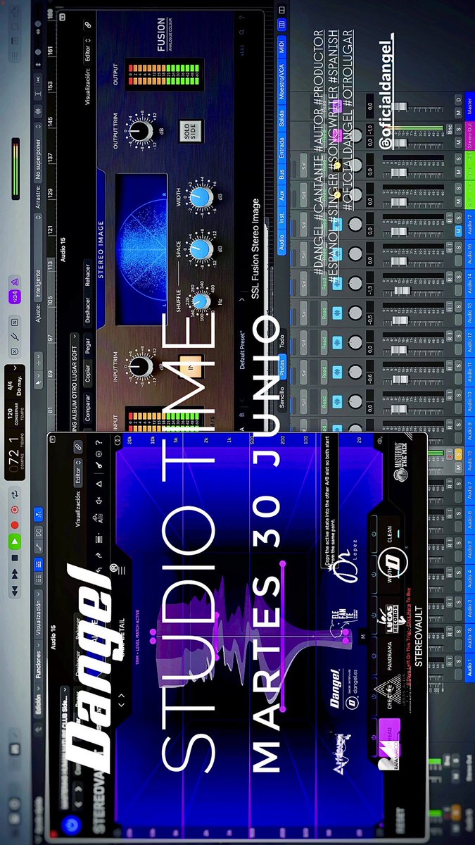 oficialdangel's tweet photo. MARTES 30 JUNIO
STUDIO TIME 🔊
#Dangel #cantante #español #productor #editor #album #bajoelfuegodetuamor #bonita #oficialdangel #tudebesdecidir #producer #autor #studiotime #edicion #edittime #otrolugar https://t.co/P0tVxqmSYR