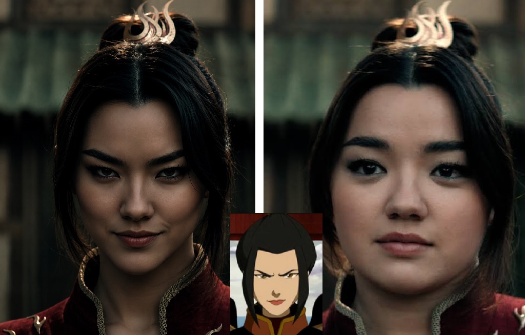 AKA_Link77's tweet photo. @First_alphas Same with Azula.
The live action Actress has too much of a baby face. The OG Azula had more sharp and thinner features that helped in amplifying her overall menacing personality. https://t.co/1LSpllcvGZ