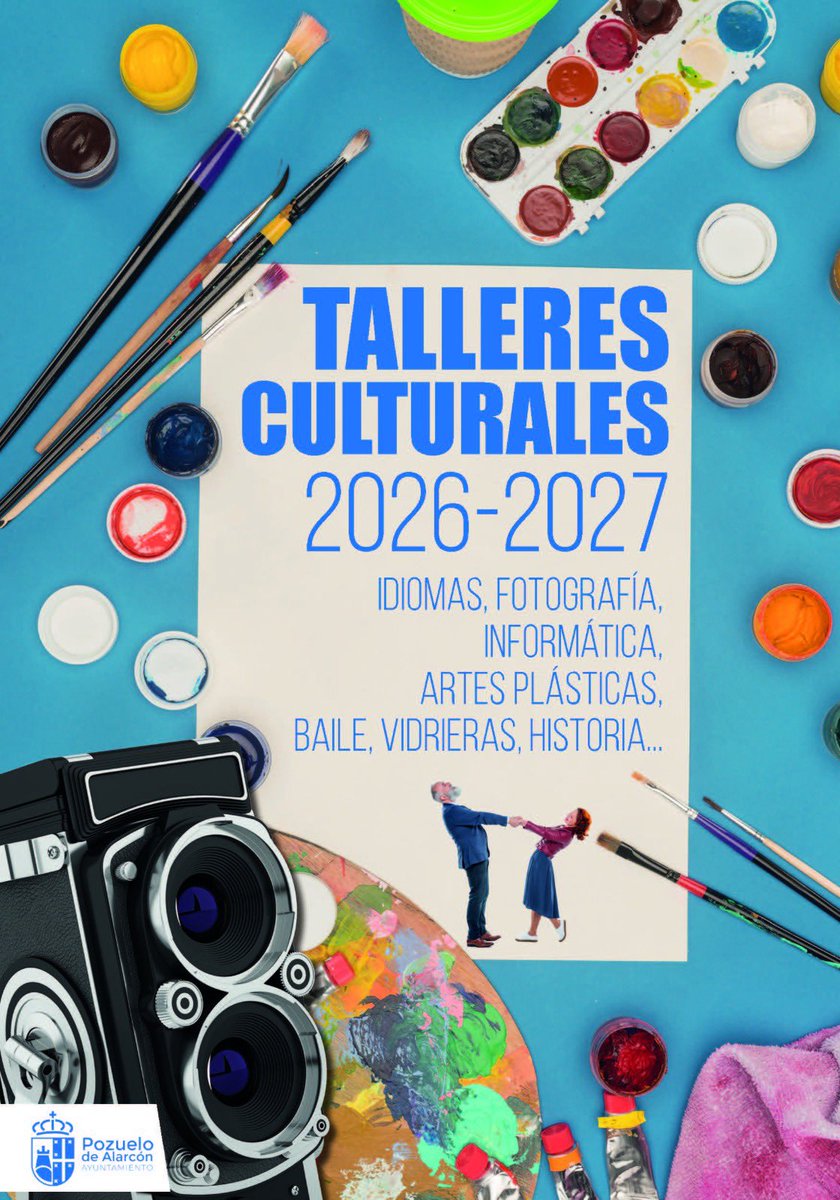 ayto_pozuelo's tweet photo. 🎨💃🏻🇬🇧📷🖥️ Este miércoles se abre el plazo de inscripción para los talleres culturales del Ayuntamiento de Pozuelo del próximo curso 

ℹ️ Todos los detalles sobre inscripción y programación 👉 https://t.co/RpKnPnQsbv https://t.co/PkchH37Ra5