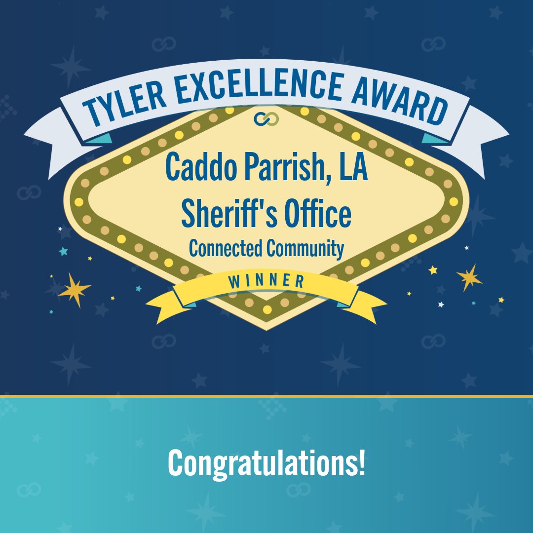 tylertech's tweet photo. Join us in celebrating the Caddo Parish Sheriff's Office, 2026 Tyler Excellence Award winner in Connected Community.

📰 Learn more: https://t.co/6Yd7nt8f02 #TylerExcellenceAwards https://t.co/K8AvonSKCP
