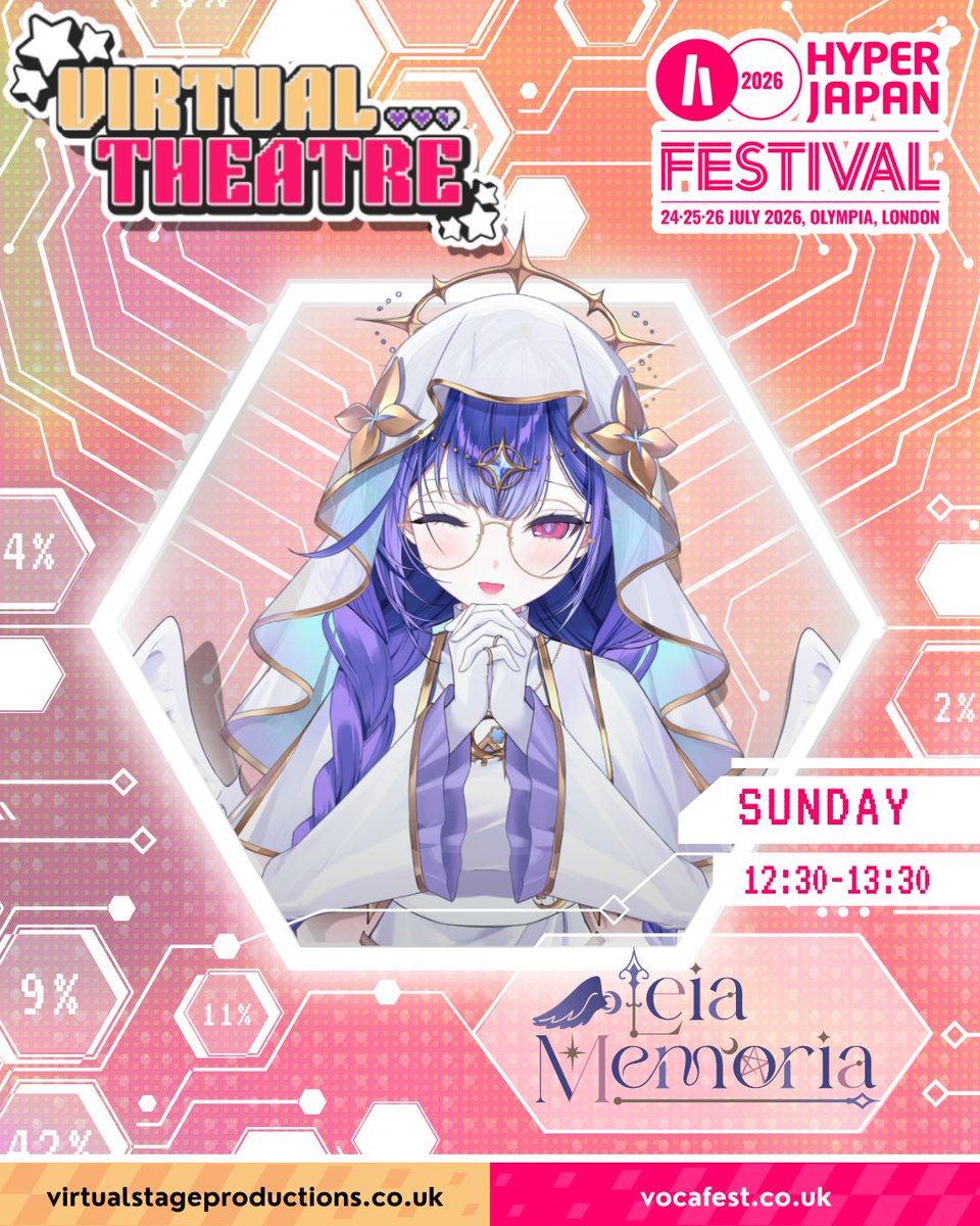VirtualStagePro's tweet photo. @HYPERJAPANevent @XiulanLong @Laphipii @hoishiaina @ariesfaries_vt @LyriaVT @AlicjaDaLontano @AvaHawt @eeriebpm 🎶 PERFORMER ANNOUNCEMENT🎶
@LeiaMemoria will be performing for Virtual Theatre at Hyper Japan 2026! Catch the performance on Sunday at 12:30 - 13:30!
More info coming soon 👀
Presented by @virtualstagepro
#hyperjapan #vtuber #vtuberconcert https://t.co/ltJtNc0Ir8
