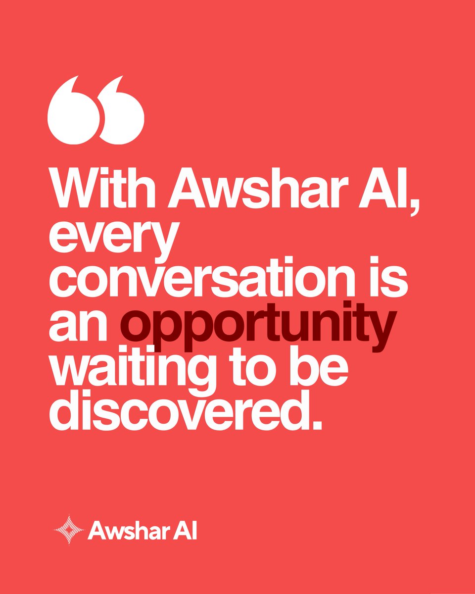 AwsharAI's tweet photo. Every conversation is a signal.
Every mention is an insight.
Every trend is an opportunity.
With Awshar AI, you don't just monitor conversations you turn them into decisions.
#AwsharAI #SocialListening #AI #BrandMonitoring https://t.co/DKOeZehopw