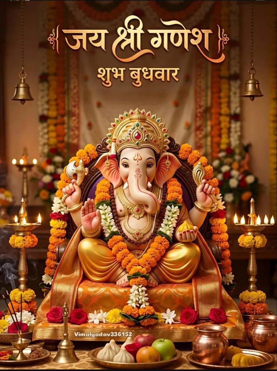 AnandCh62398815's tweet photo. !!... जय श्री गणेश.... !!
!! श्री वक्रतुंड महा��ाय सुर्यकोटि समप्रभ..!!
!! निर्विघ्नं कुरु मे देव सर्वकार्येषु सर्वदा....!!
             !! श्री गणेशाय नमः!!
श्री गणेश भगवान आपको सुख-शांति और समृद्धि का आशीर्वाद प्रदान करें।। 🙏🙏 https://t.co/ufYNv9WMin