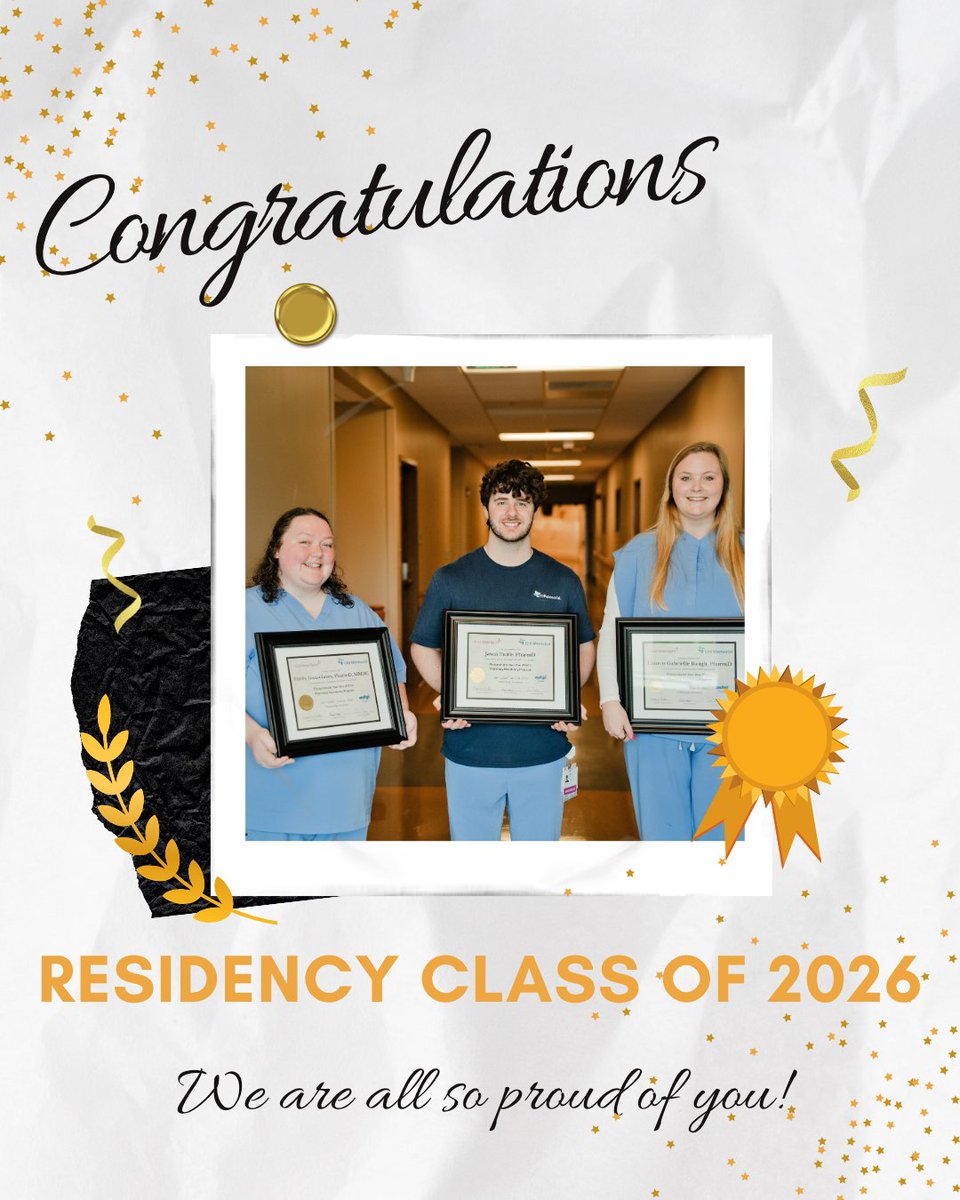 CSH_TNGA_RX's tweet photo. Congratulations to our PGY1 pharmacy residency class of 2026! You did it! https://t.co/MuFHRK49mq