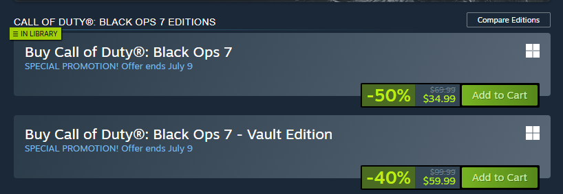 billyesports's tweet photo. Call of Duty #blackops7 50% descuento en Steam. https://t.co/lGqmf6EmFI