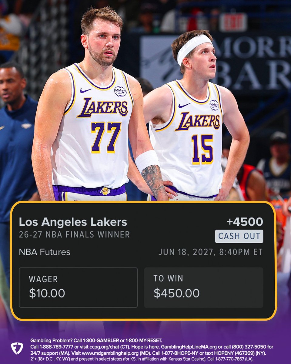 FDSportsbook's tweet photo. The Lakers current roster:  

Luka Doncic | Bronny James 
Austin Reaves | Dalton Knecht | Cam Carr  
Jake LaRavia | Adou Thiero 
Jarred Vanderbilt  
DeAndre Ayton

Sheesh. https://t.co/yoHWPKFDZm