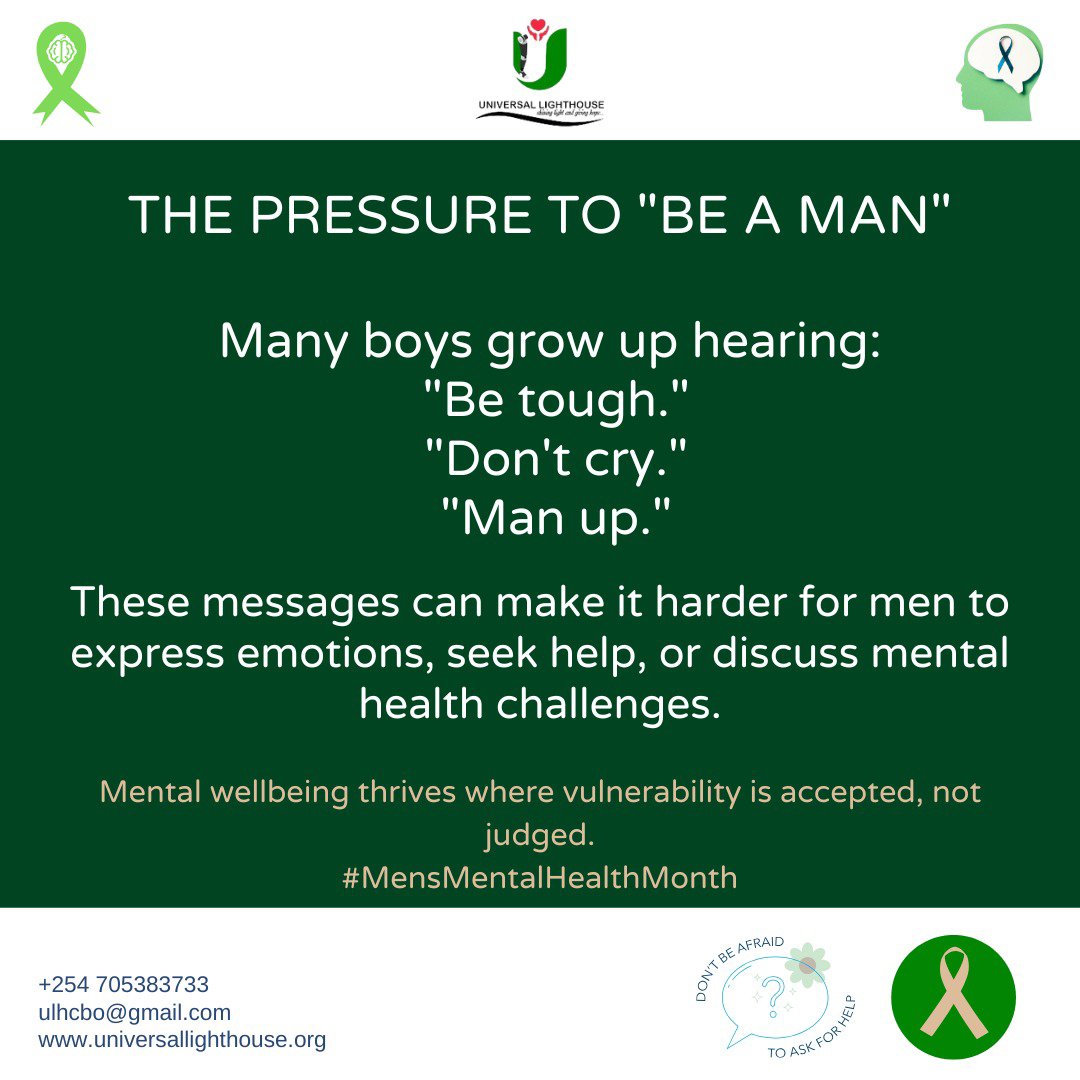 ULHouseCBO's tweet photo. What if the strongest men you know are carrying the heaviest burdens in silence?

This Men's Mental Health Month, let's break the stigma. Men with disabilities and every other man deserves to be heard, supported, and empowered to thrive. 💙

#MensMentalHealthMonth #Inclusion https://t.co/ceQe4EuSJZ