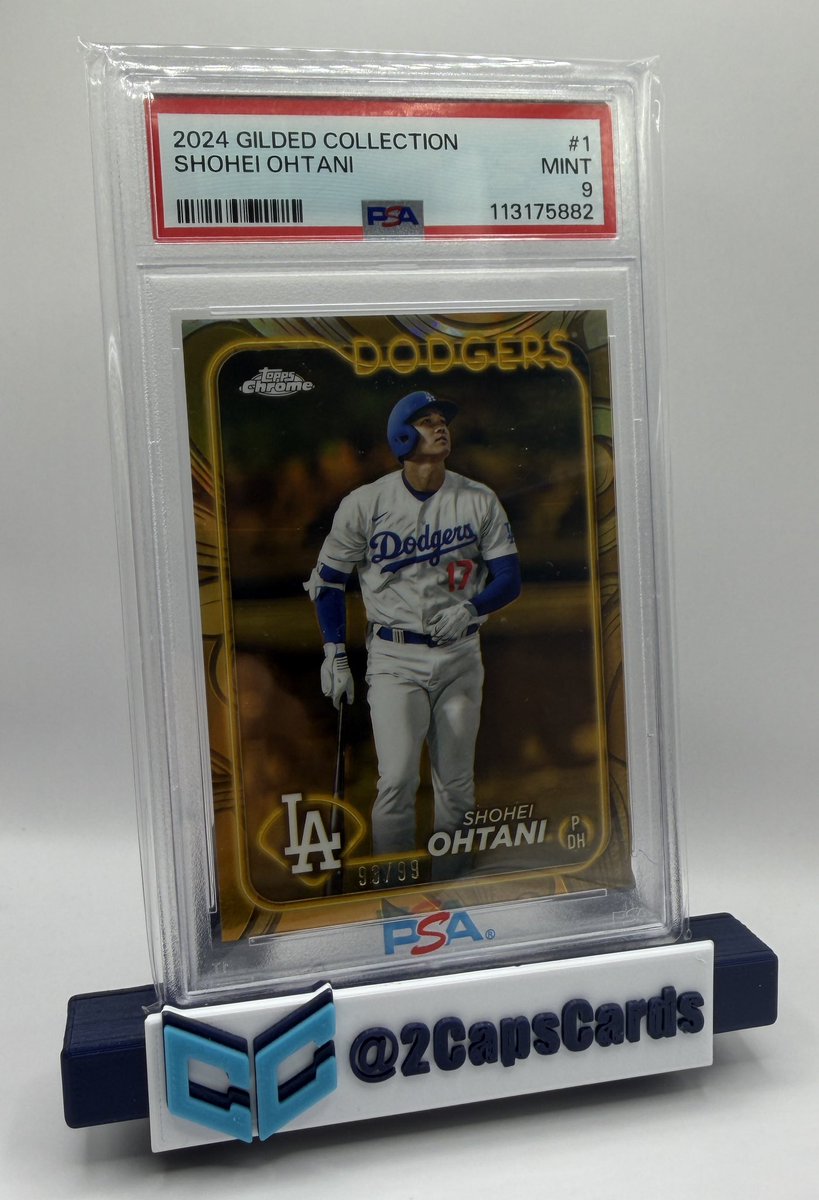 2CapsCards_2's tweet photo. Shohei Ohtani Gilded /99 PSA 9

Asking $1175 OBO

Let’s work! https://t.co/WrOq6rZMDS