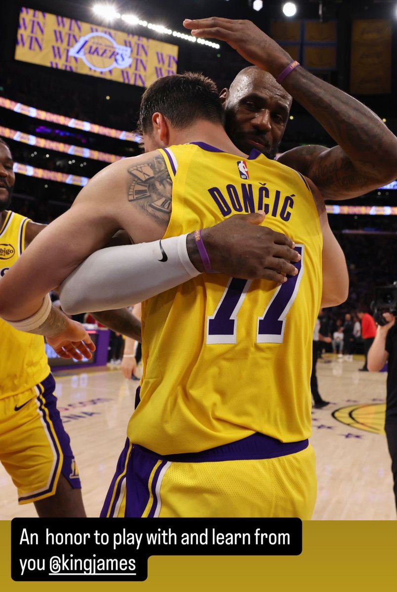 LakeShowYo's tweet photo. LUKA DONCIC ON IG:

“An honor to play with and learn from you” https://t.co/Px28JVOWbe