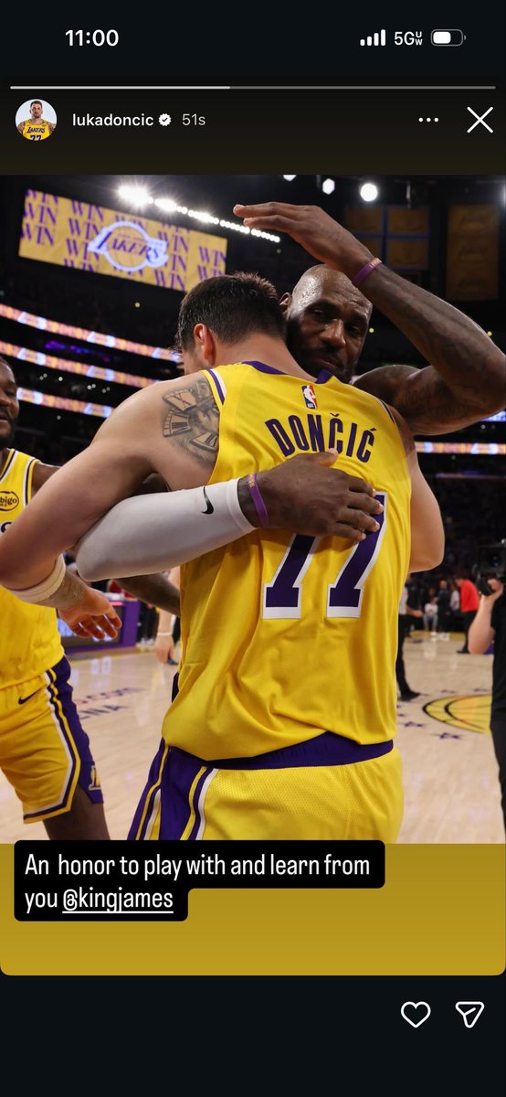 mcten's tweet photo. Luka Doncic’s reaction to LeBron James moving on: “An honor to play with and learn from you” https://t.co/CleXLdscC9