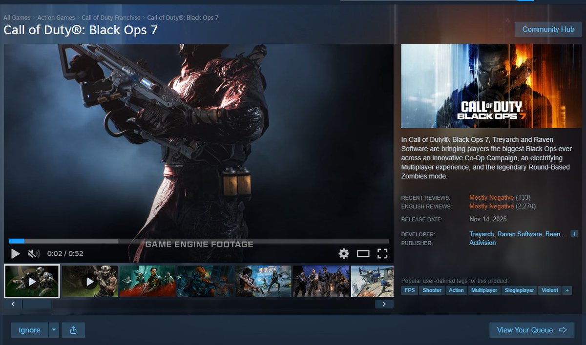 billyesports's tweet photo. Call of Duty #blackops7 50% descuento en Steam. https://t.co/lGqmf6EmFI