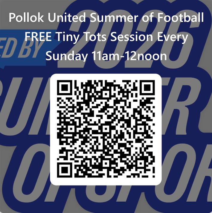 PollokUtdS_A's tweet photo. ⚽ BIG fun for LITTLE feet! 🌞
Ready to get your toddler moving this summer? 
Join us every Sunday for our Toddler Football Fun sessions!
#ToddlerFootball #SummerActivities #2026SummerOfSport #LittleKickers https://t.co/nYtADGqBl8