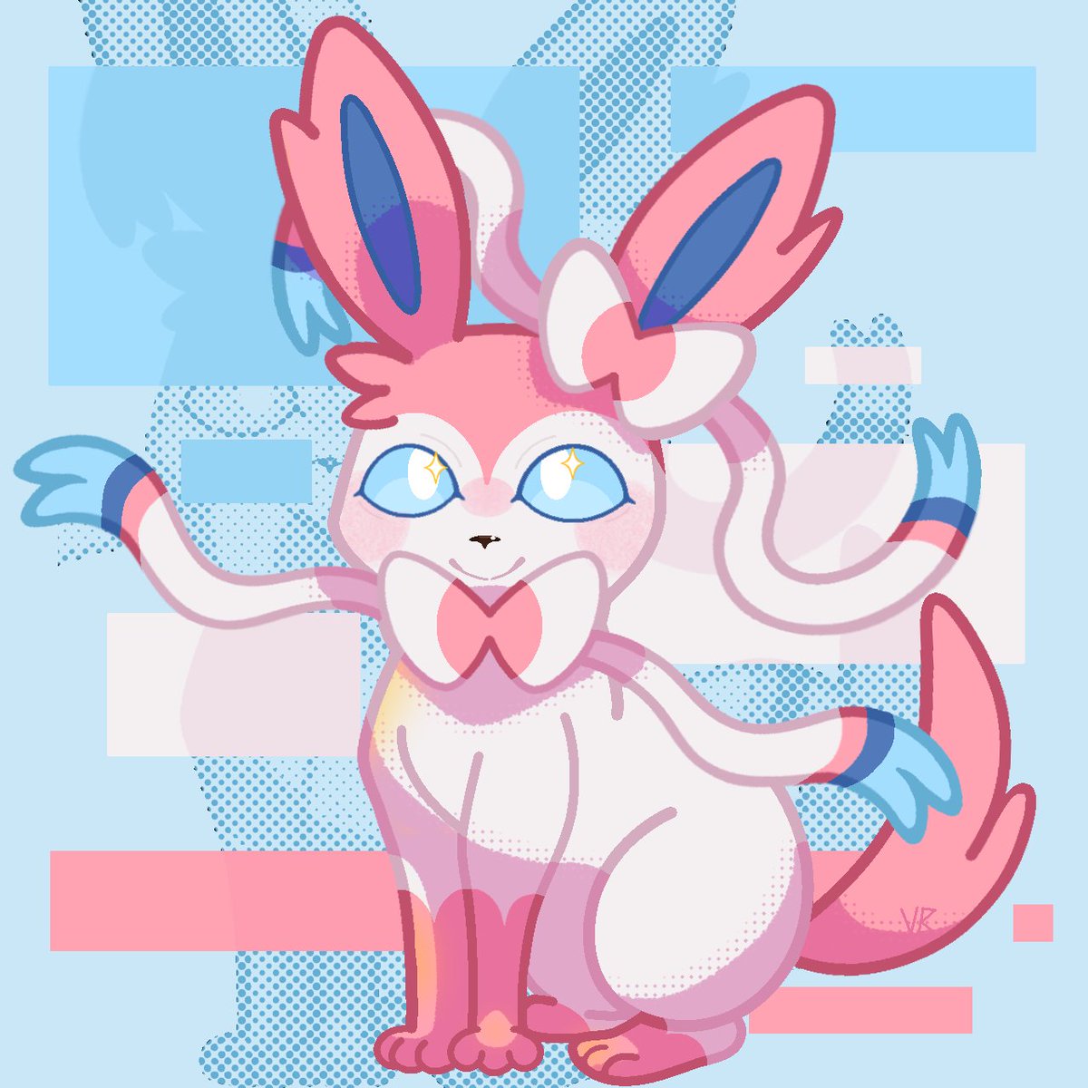 TheoriginalVR's tweet photo. Sylveon &amp; Shiny Sylveon 💞✨
#pokem https://t.co/1CcsyGqMMr