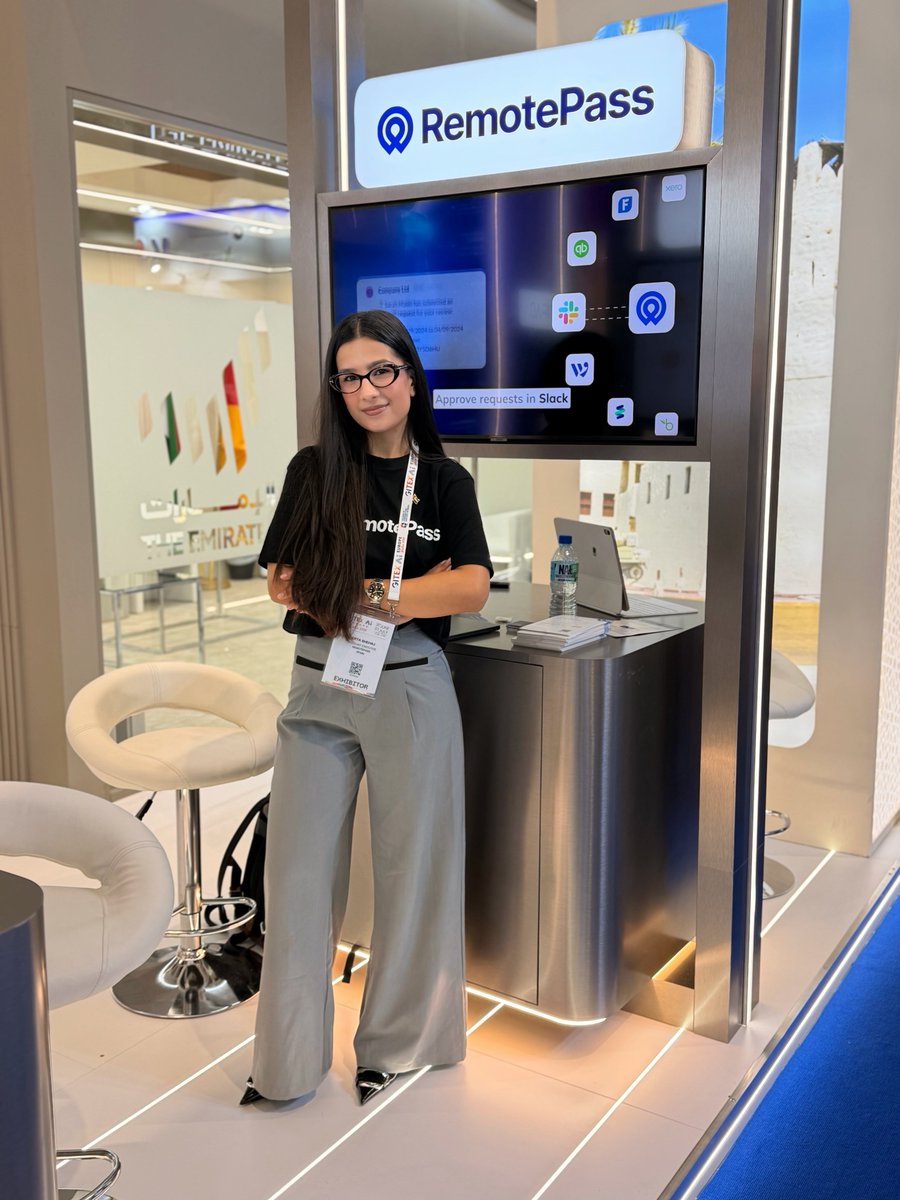RemotePassCom's tweet photo. The RemotePass team is at @GITEXEUROPE in Berlin this week.

Day one brought interesting conversations, partnership opportunities, and great panels on AI's impact, the talent gap it's creating, and how companies are adapting.

If you're around, find us at our booth.💙 https://t.co/aFUKoHPMJZ