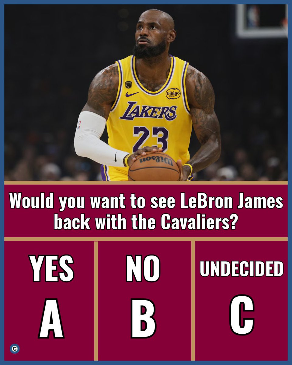 PDcavsinsider's tweet photo. Now that LeBron James is officially leaving the Lakers, should he return to where it all began in Cleveland?

Picture: AP https://t.co/pYZik9bI3d
