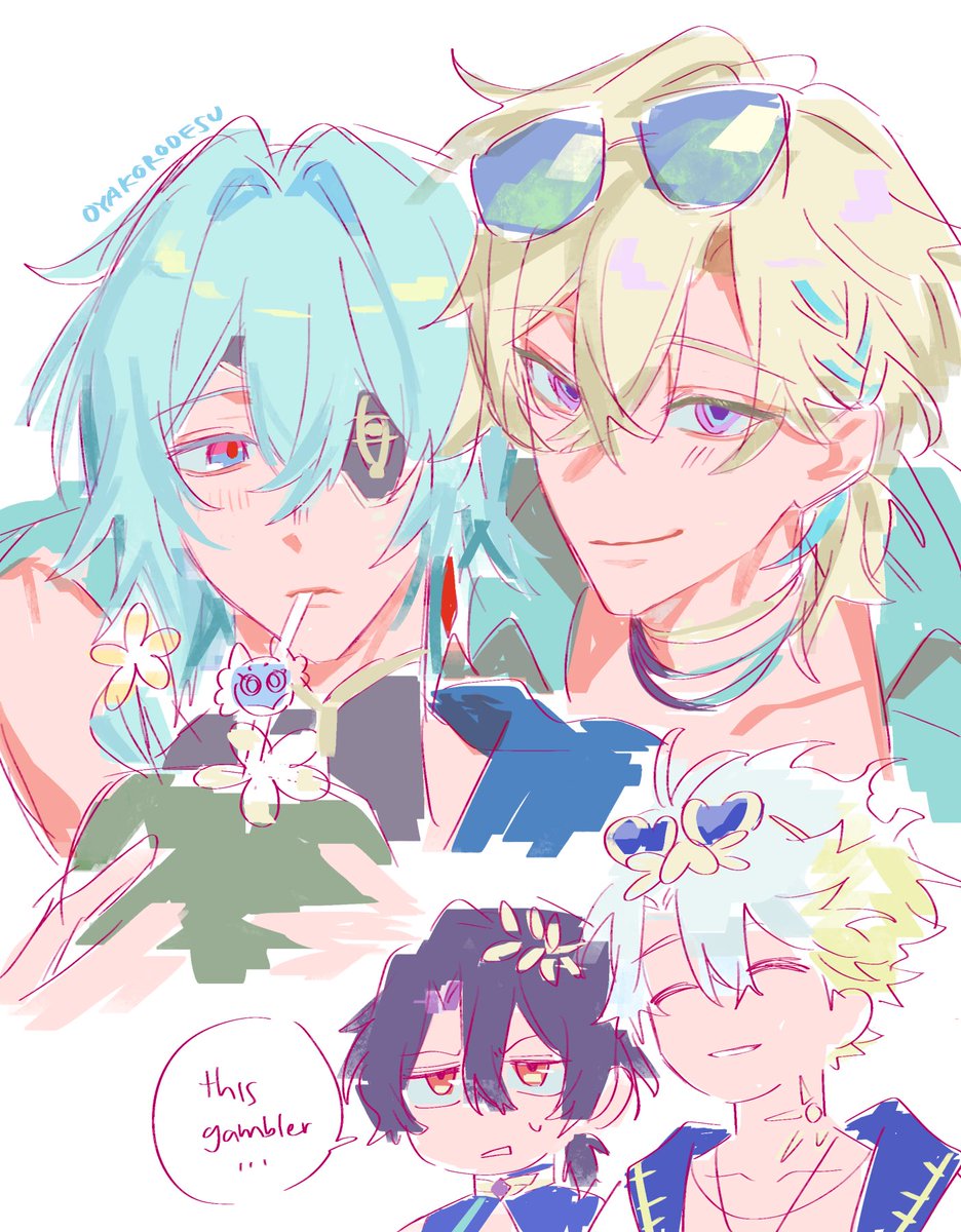 Oyakorodesu's tweet photo. can’t help but drawing them together https://t.co/jmlRSATyFz