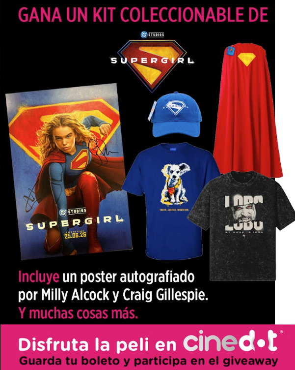 Cinedotmx's tweet photo. 🦸‍♀️ ¡#SuperGirl en #Cinedot! 💥

Gana un kit especial autógrafiado ✍️

Para participar:

1. Dinos tu Cinedot más cercano
2. Coparte una foto de tu boleto para ver Super Girl en Cinedot 🎟️
3. Dinos 2 actrices que participen en la nueva película de Supergirl

⏳ Hasta el 19 de julio https://t.co/7k56dTDmLr