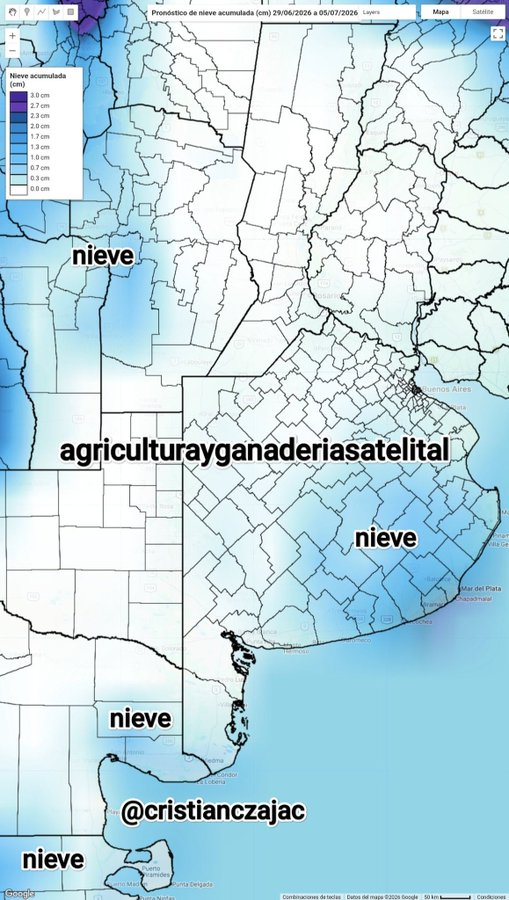 TTendenciaX's tweet photo. "Nieve":
Porque pronosticaron 3cm de nieve para algunas zonas de Buenos Aires en los próximos 3 días. https://t.co/guoB4vzL42