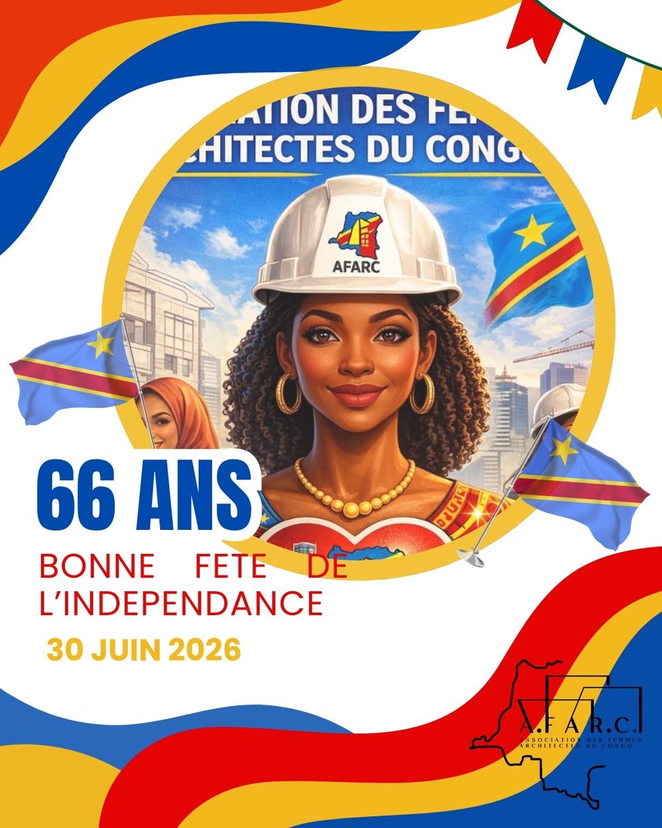 afarcongo's tweet photo. 30 juin 1960-30 juin 2026
66 ans après l’indépendance, la RDC nous appelle à transformer la mémoire en responsabilité et le potentiel en actions concrètes.
L’AFARC réaffirme son engagement à bâtir des villes plus sûres, inclusives et durables, au service d’un Congo digne et uni. https://t.co/mVVSCVew3g