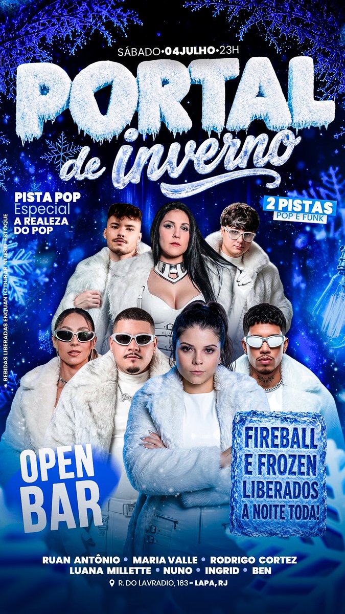 knowallace's tweet photo. 🔥 Agenda do fim de semana no @portalrio_ 

🏝️ Sex (03/07): De Férias no Portal 🍹 Jurupinga free a noite toda.

🪩 Sáb (04/07): Portal de Inverno c/ Space POP feat. POP IT 🍹 Fireball + Frozen free a noite toda.

💸 Cupom: WALLACE5

🔗 Lista de desconto:
https://t.co/vGPhijtYLW https://t.co/hmzwexP0mP
