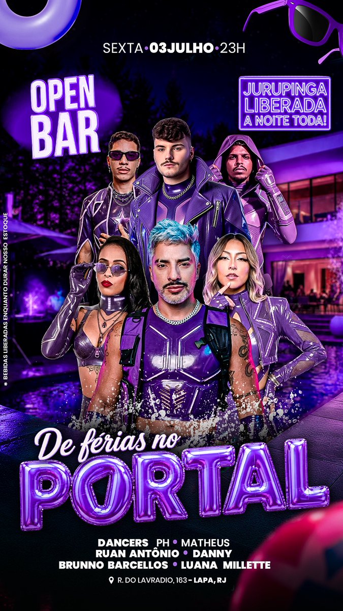 knowallace's tweet photo. 🔥 Agenda do fim de semana no @portalrio_ 

🏝️ Sex (03/07): De Férias no Portal 🍹 Jurupinga free a noite toda.

🪩 Sáb (04/07): Portal de Inverno c/ Space POP feat. POP IT 🍹 Fireball + Frozen free a noite toda.

💸 Cupom: WALLACE5

🔗 Lista de desconto:
https://t.co/vGPhijtYLW https://t.co/hmzwexP0mP