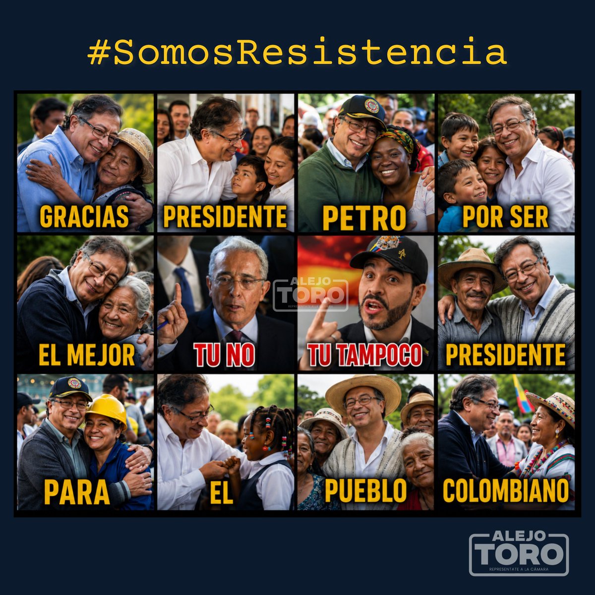 AlejoToroAnt's tweet photo. Gracias presidente @petrogustavo por ser un presidente orgulloso y enamorado del pueblo colombiano

 #SomosResistencia ✊🏼🇨🇴 https://t.co/bodBBx8fvN