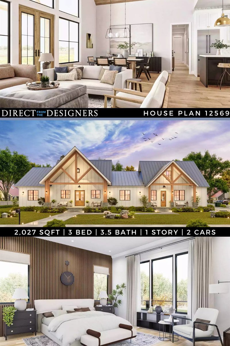 DesignersDirect's tweet photo. 🇺🇸 Celebrate the 4th of July in a home built for gathering! With vaulted ceilings, warm wood accents, and a perfect primary suite, this plan is ready for everything from backyard BBQs to fireworks with family.

🔗 https://t.co/Svgxw6UXcp

#FourthOfJuly #HousePlans #FarmhouseStyle https://t.co/9O6ugoxDYN