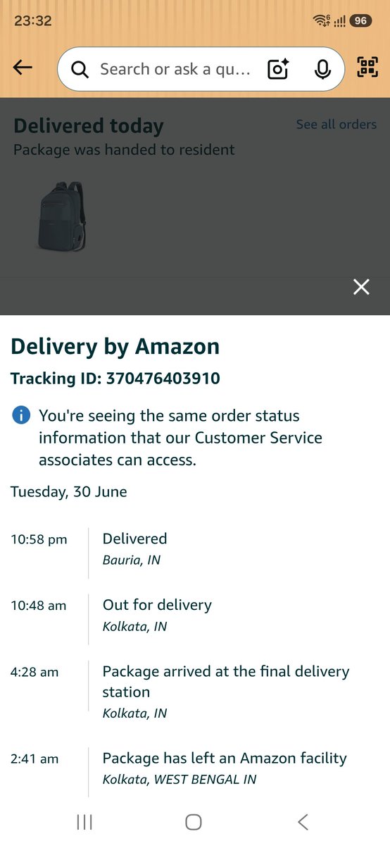 Biswas8D's tweet photo. @amazonIN @amazon 
You are marking the product as delivered without actually delivering it. This has happened for the third time. Such actions are misleading and unacceptable.
Either deliver the product without any further delay or process a full refund of the amount paid. https://t.co/SqMEAa5H5r