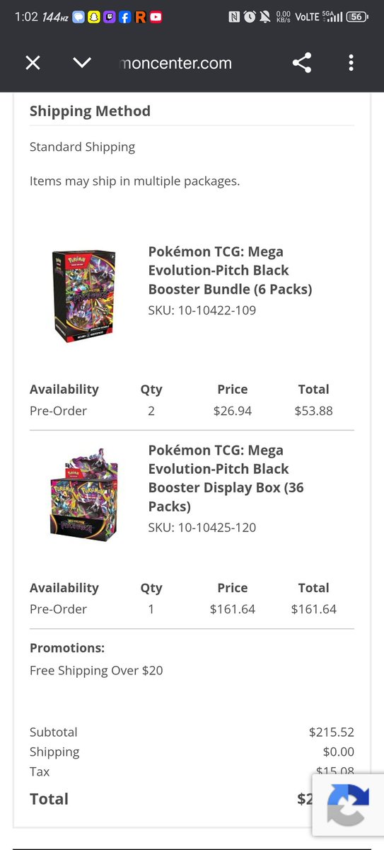 killerfolife207's tweet photo. @PokemonRestocks Got in both the first and second preorders! Super excited to get it in and rip it https://t.co/i4AHeJC67Y