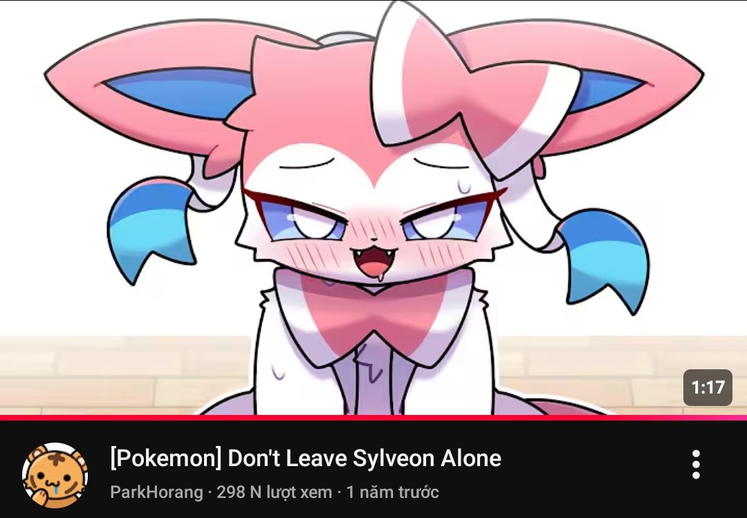 AnimsTinky's tweet photo. Sylveon looking his thumbnail for things nightmare 😭 https://t.co/s6lTEfJOvu