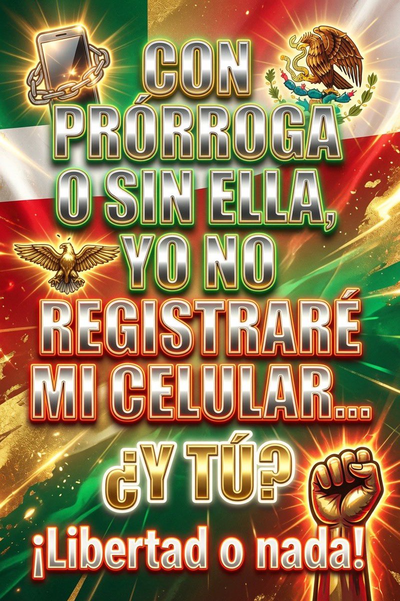 TJMVPELCTRON's tweet photo. @MexicoVsClaudia Hoy todavía tengo línea telefónica, mañana no lo sé pero con todo eso no registrare mis líneas telefonicas ni CURP biometrica nadie retrocede https://t.co/XsBs3B0TQU