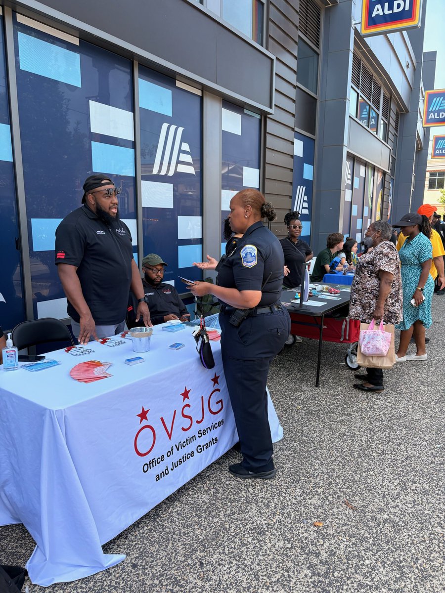 OVSJG_DC's tweet photo. Today, OVSJG staff attended @TheJusticeDept Violence Prevention Pop-Up event to share information &amp; resources about our Private Security Camera Incentive Program. We were joined by government agencies, &amp; community partners who are committed to working together to prevent crime. https://t.co/LodQh5WLYJ