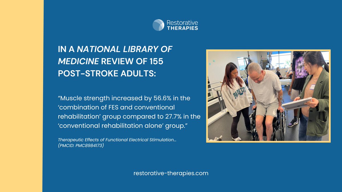 rticonnect's tweet photo. RTI’s Xcite2 and RT300 use Functional Electrical Stimulation (FES) technology to support high-intensity therapeutic training after a stroke.

Learn more at https://t.co/R6e7PbYAf3

#StrokeRecovery #StrokeRehab #FES #NeuroRehab #PhysicalTherapy #RehabilitationTechnology https://t.co/v2sRJOuBNL