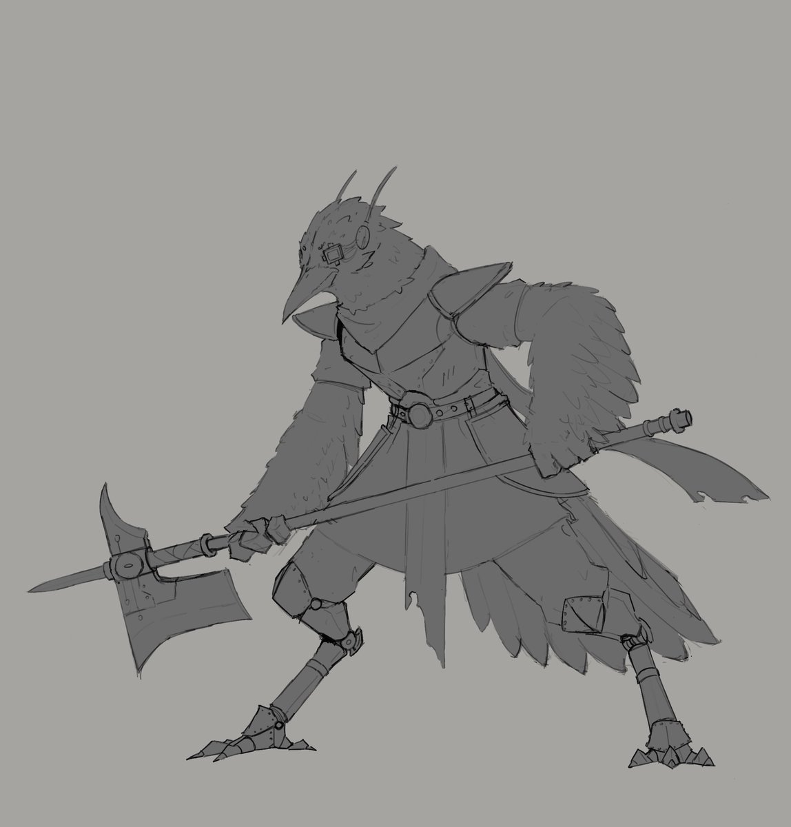 mechamichal's tweet photo. It’s kinda hard to make a futuristic design work in a dark fatasy but that’s what i managed to design for Berdly. https://t.co/iGk0E1nl1a