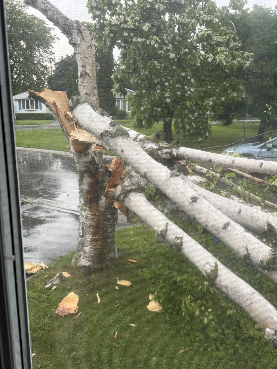 ShawnFitzzz's tweet photo. @MIHomeYGK 
Just missed our mobile home by inches. https://t.co/mqmJFUtICM