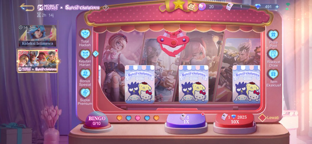 sadsieh's tweet photo. ©️MOONTON. ©️'22 SANRIO. Sanrio Collection completed.

૮ ․ ․ ྀིა #mobilelegends #sanrio #mlbb #sanriomlbb https://t.co/zue7CGmjIj