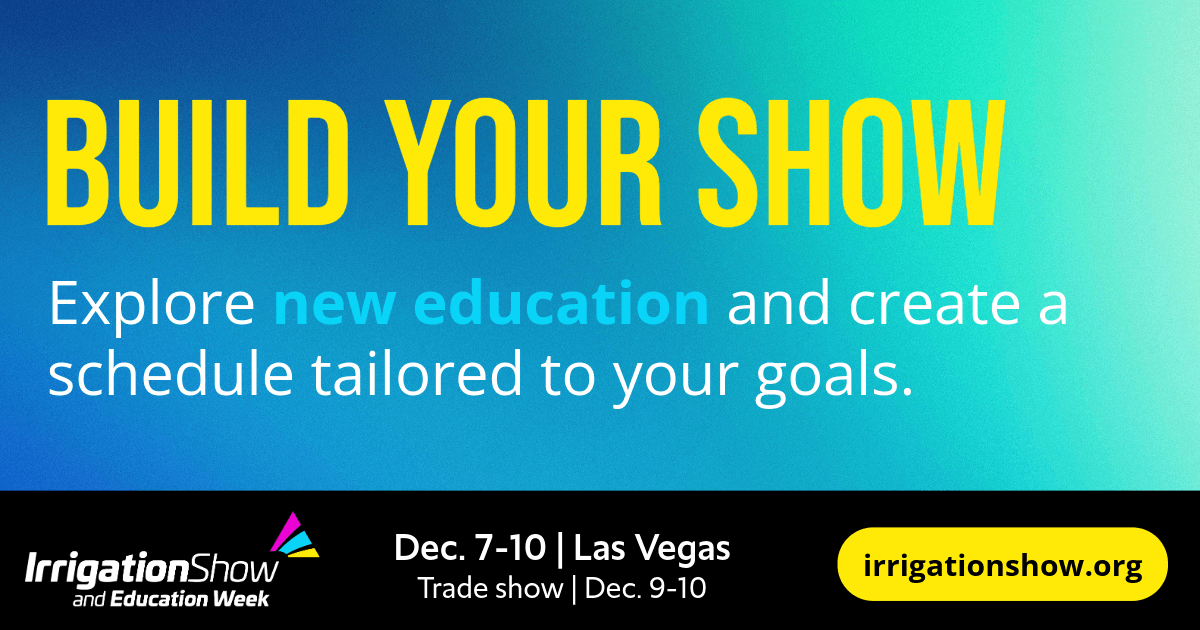 irrigationassoc's tweet photo. #IrrigationShow26 is more than an event—it’s an experience. Register now to build your plan and make the most of new education and learning opportunities in Vegas. https://t.co/w2jqiqVz0M https://t.co/DvmkJpbTZv