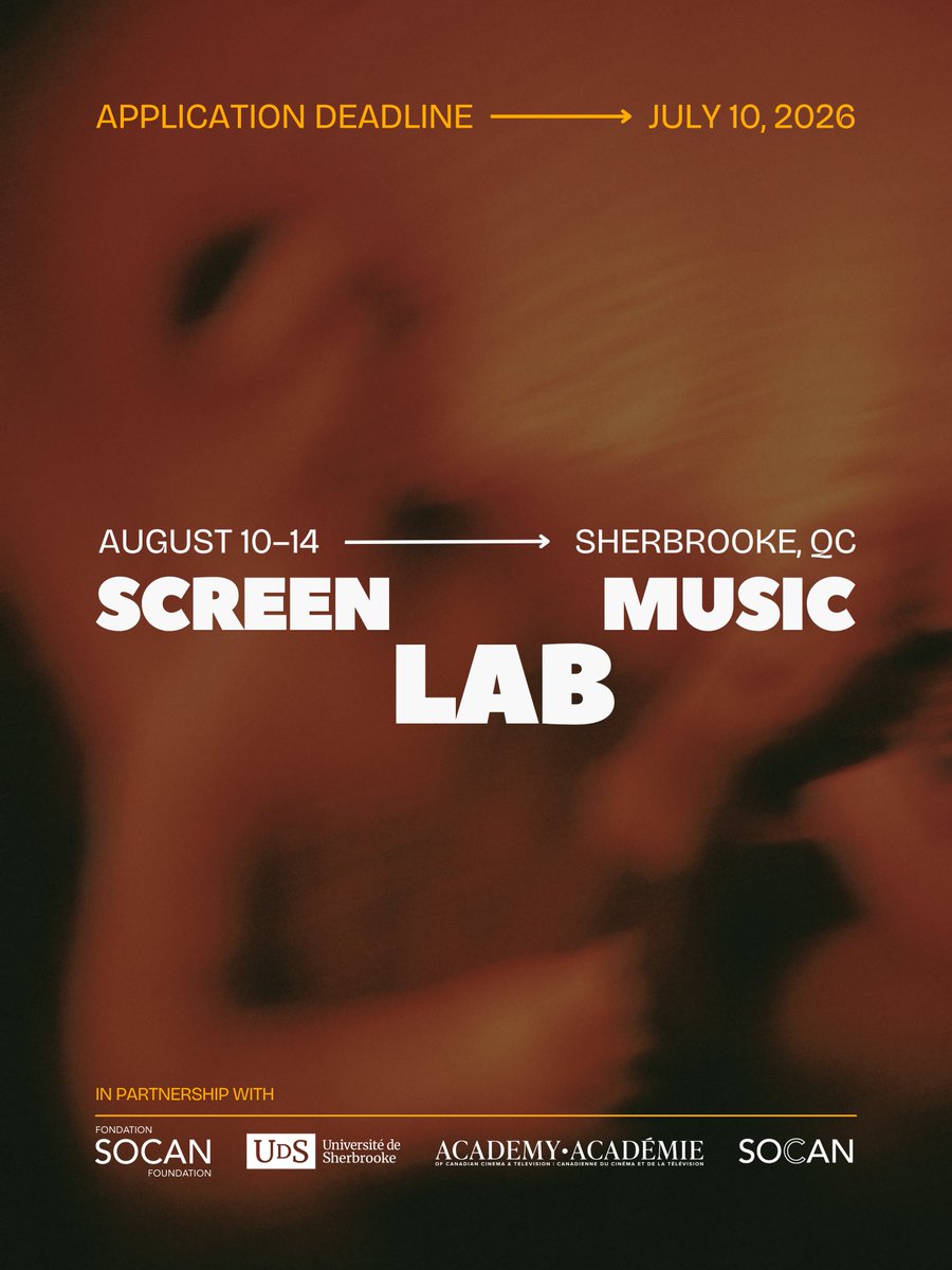 SOCANmusic's tweet photo. We’re proud to partner with the @socanfdn on this year’s Screen Music Lab, an immersive opportunity to collaborate with directors and award-winning composer mentors @erica_pro and @jecorriveau while developing your craft in a professional creative environment.

Apply today! https://t.co/ZjUKbuB8H0