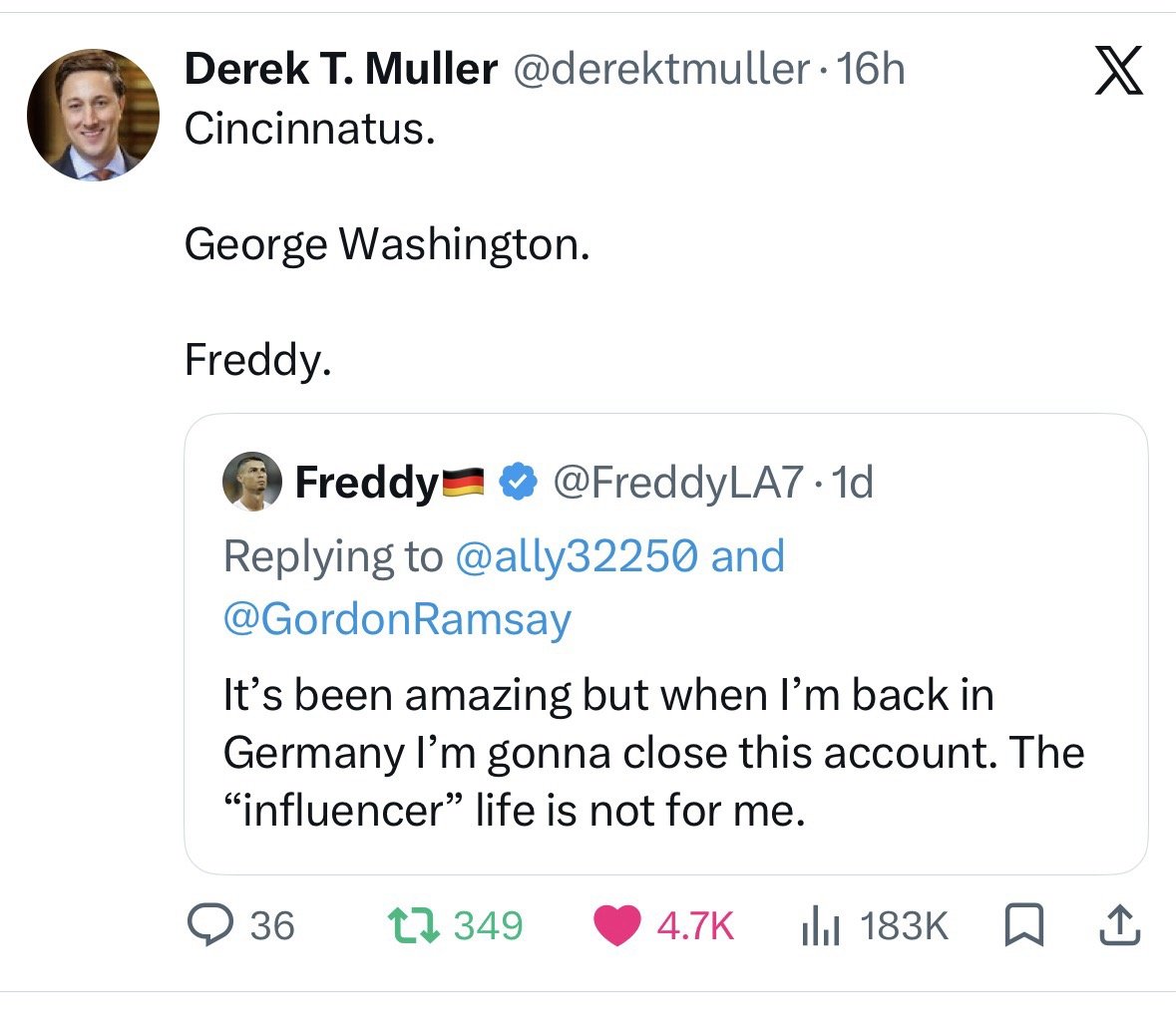pye's tweet photo. Dear @FreddyLA7, 

Just know that the world needs more people like you. https://t.co/GJceHmt83D