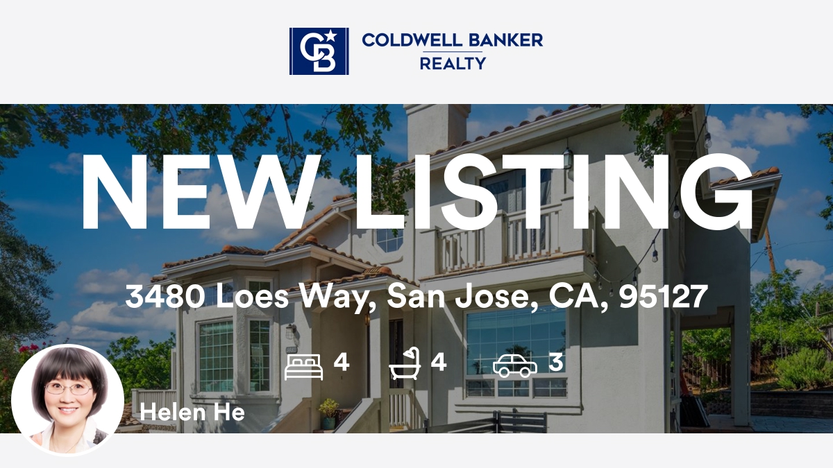helenqhe's tweet photo. 🛌 4 🛀 4 🚘 3
📍 3480 Loes Way, San Jose, CA, 95127

My latest listing on RateMyAgent.
CalBRE 01720584
https://t.co/qB2E5gIcUc

...
#ratemyagent #realestate https://t.co/Bk89EgPB3E