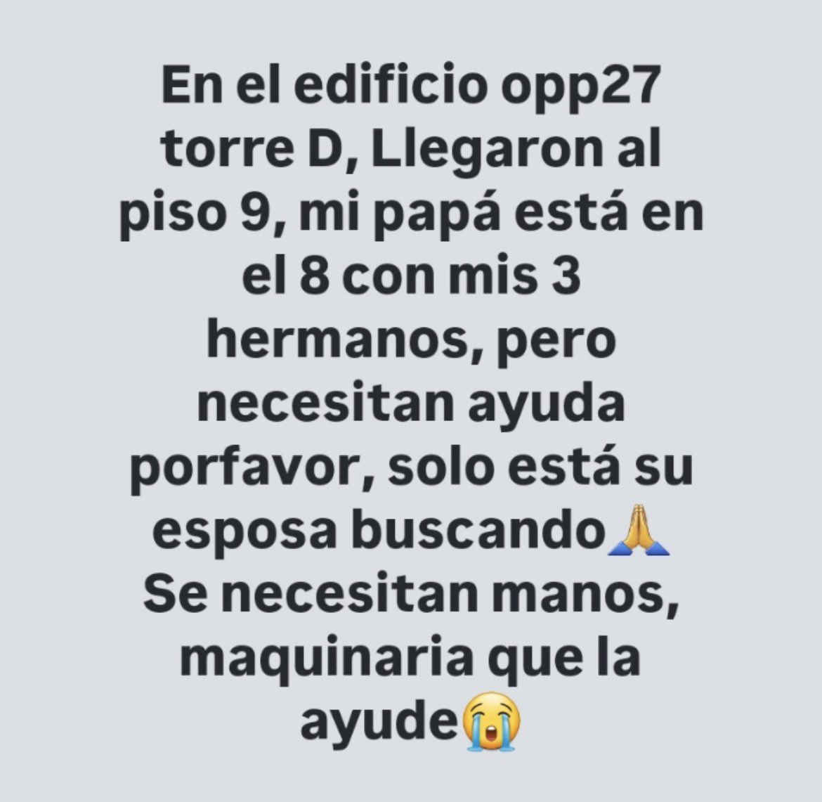 nubecitanegraa's tweet photo. Si me ayudan a difundir se los agradezco, se necesitan voluntarios y maquinaria ‼️‼️ https://t.co/MOYYbvKaWY