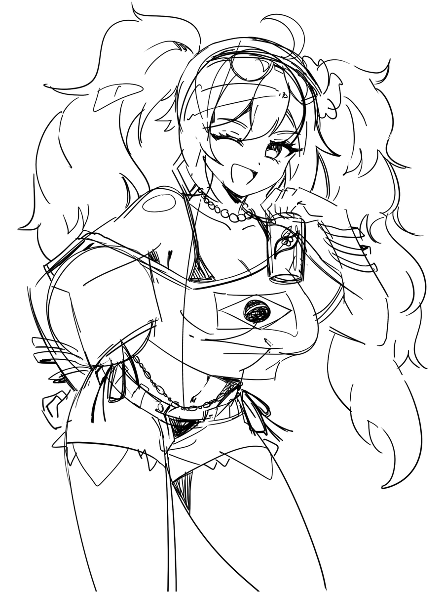 tabbycatpaws's tweet photo. Accidentally drew her the other way lol #brazilianmiku #Brazil #FIFAWorldCup https://t.co/T7vo087tbP