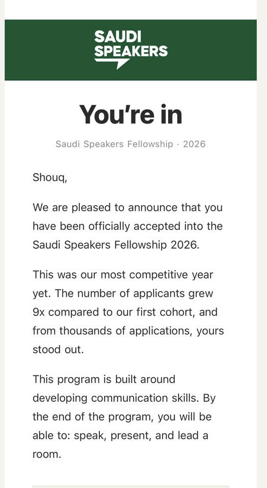Shouggm_'s tweet photo. I have successfully completed the @Saudi_Speakers fellowship 🎤✨
grateful for the knowledge, confidence, and experiences gained throughout this opportunity https://t.co/W7KIsGmlEE