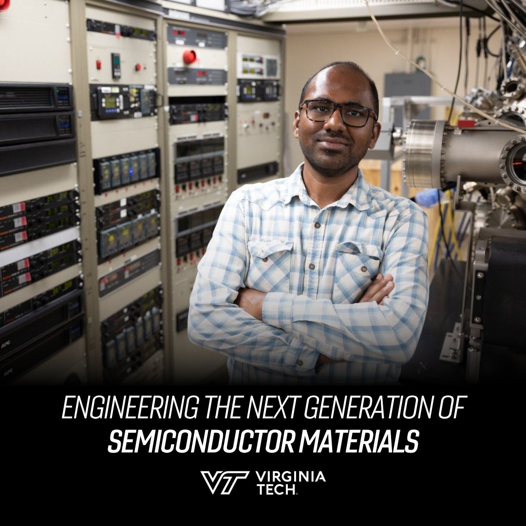 vtnews's tweet photo. As silicon approaches its physical limits, this #VirginiaTech Ph.D student is helping explore what comes next for semiconductors.

🔗: https://t.co/r6b4C6HxzO https://t.co/Oh54C6jHxw