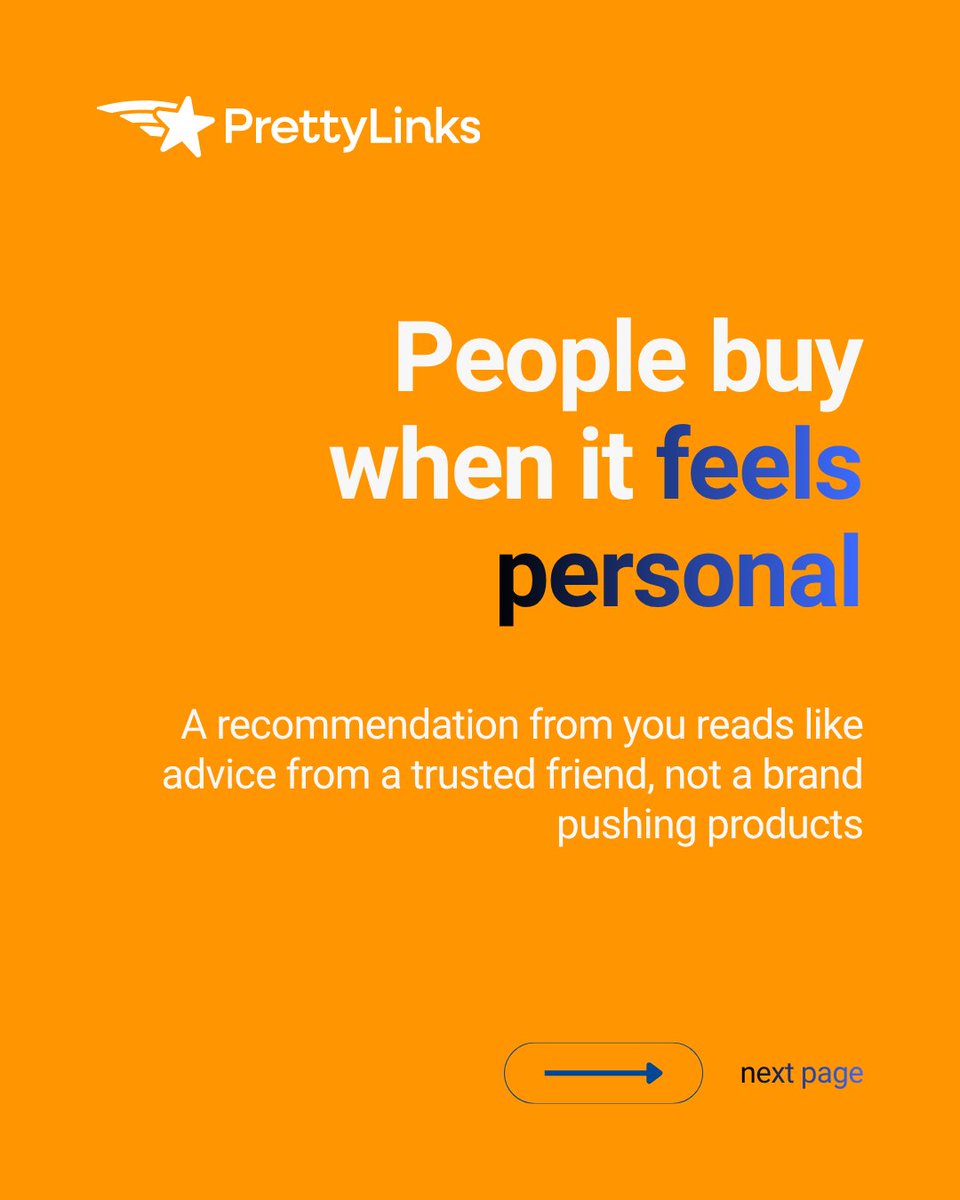prettylink's tweet photo. Big accounts turn people into a spreadsheet, sorted into segments and reached with one-size-fits-all broadcasts. A small audience lets you do the opposite — show up as a real person, which is exactly why your recommendations land like a friend's advice instead of an ad. That trust is what earns more per follower than the big names ever do 💬 

What's your audience size right now? 👇✨