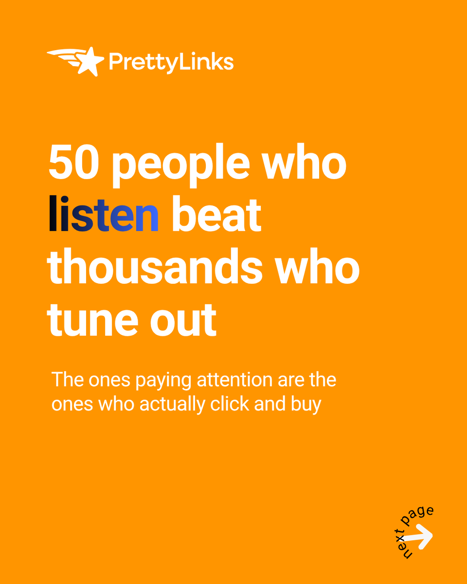 prettylink's tweet photo. Big accounts turn people into a spreadsheet, sorted into segments and reached with one-size-fits-all broadcasts. A small audience lets you do the opposite — show up as a real person, which is exactly why your recommendations land like a friend's advice instead of an ad. That trust is what earns more per follower than the big names ever do 💬 

What's your audience size right now? 👇✨