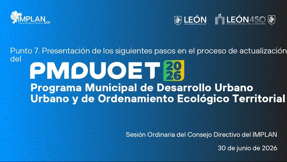 Implan_Leon's tweet photo. 🗣️✨ La escucha activa fortalece la visión del León que queremos construir.

Durante la sesión del Consejo Directivo de Implan, se dieron a conocer los próximos pasos del proceso de actualización del PMDUOET 🗺️. https://t.co/Fzdb4yAXqq