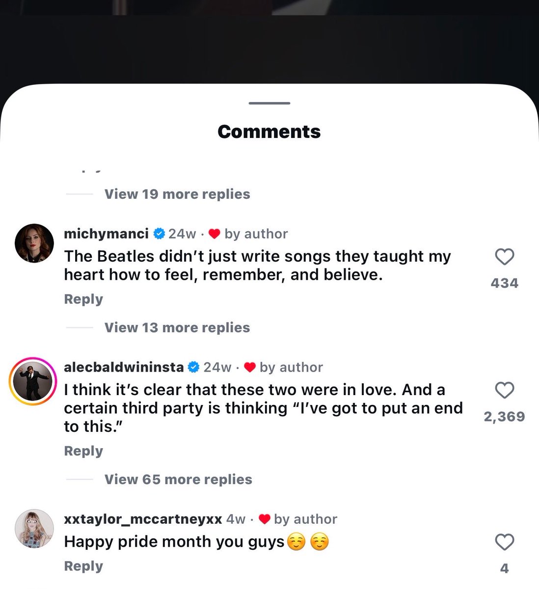 NicoleBdorf's tweet photo. @lesbianbeatle + how the comment is still there on the original IG post  ….. Baldwin did that “apology” video, but he isn’t sorry enough to delete what he said lmao Because, yeah: he said what he said &amp; he’s 💯 sorry not sorry. #becauseheknows https://t.co/urhc2a6cB8
