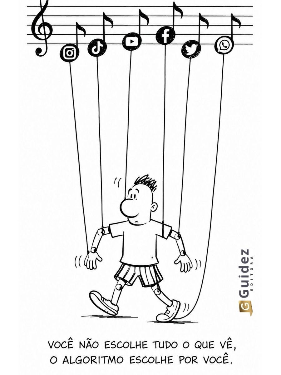 editoraGuidez's tweet photo. Os algoritmos das redes sociais não apenas refletem os gostos, moldam comportamentos, educando escolhas ao limitar o que ver e priorizar o que engaja. 
— São 'bolhas' que condicionam a agir e pensar no previsível!
→ Você não escolhe tudo o que vê. O algoritmo escolhe por você. https://t.co/qEgUuX1OJk
