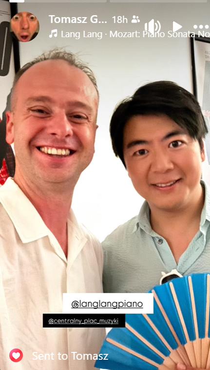 SyberellaX's tweet photo. Much love to everyone at https://t.co/zCxhY8rbH9 
I worked with my friend Tomasz Gajewski for many years and all I can say is that you have the best production director you could only imagine. Gratulacje! Also, Lang Lang is one of my most favorite pianists. ❤️✨👋 https://t.co/SX2lAo02Bn